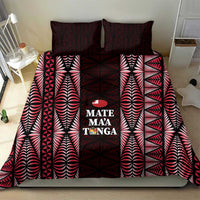 Tonga Rugby Bedding Set 2025 Mate Maa Tonga Ngatu Motif - Polynesian Pride