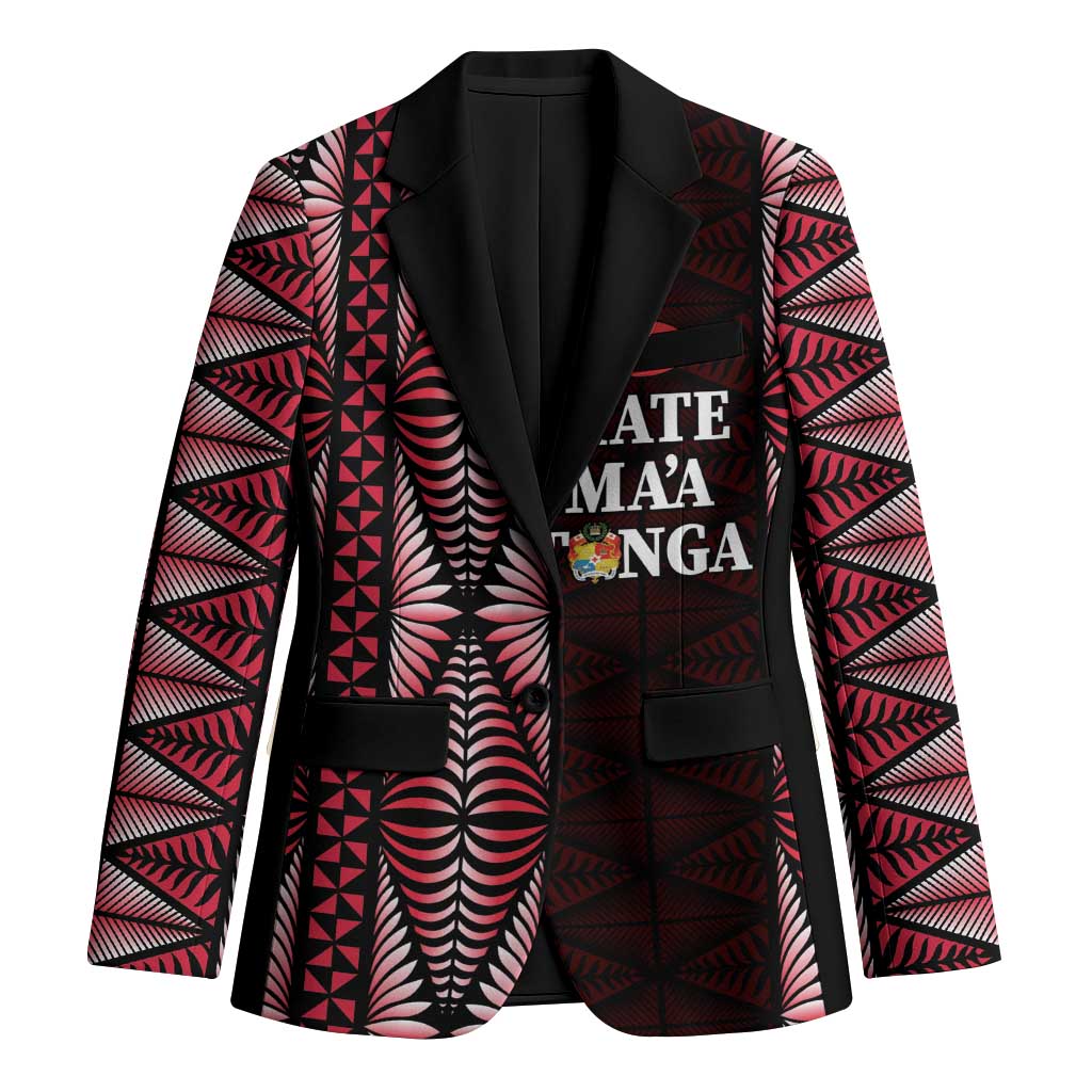 Tonga Rugby Personalised Blazer 2025 Mate Maa Tonga Ngatu Motif - Polynesian Pride