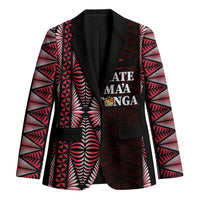 Tonga Rugby Personalised Blazer 2025 Mate Maa Tonga Ngatu Motif - Polynesian Pride