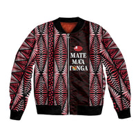 Tonga Rugby Personalised Bomber Jacket 2025 Mate Maa Tonga Ngatu Motif - Polynesian Pride