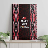 Tonga Rugby Canvas Wall Art 2025 Mate Maa Tonga Ngatu Motif - Polynesian Pride