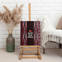 Tonga Rugby Canvas Wall Art 2025 Mate Maa Tonga Ngatu Motif - Polynesian Pride