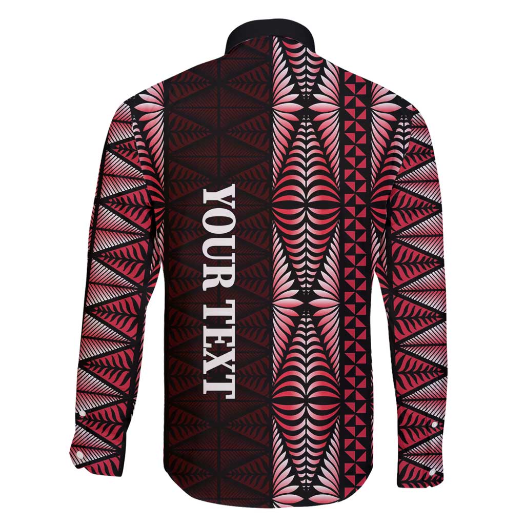 Tonga Rugby Personalised Family Matching Long Sleeve Bodycon Dress and Hawaiian Shirt 2025 Mate Maa Tonga Ngatu Motif - Polynesian Pride