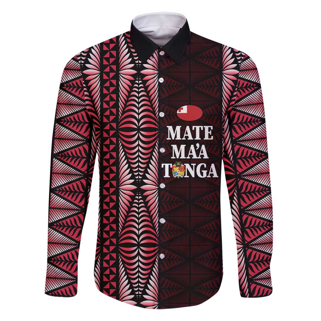 Tonga Rugby Personalised Family Matching Summer Maxi Dress and Hawaiian Shirt 2025 Mate Maa Tonga Ngatu Motif - Polynesian Pride