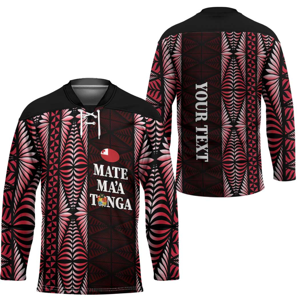 Tonga Rugby Personalised Hockey Jersey 2025 Mate Maa Tonga Ngatu Motif - Polynesian Pride