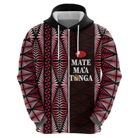 Tonga Rugby Personalised Hoodie 2025 Mate Maa Tonga Ngatu Motif - Polynesian Pride