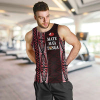 Tonga Rugby Personalised Men Tank Top 2025 Mate Maa Tonga Ngatu Motif - Polynesian Pride