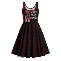 Tonga Rugby Personalised Midi Dress 2025 Mate Maa Tonga Ngatu Motif - Polynesian Pride