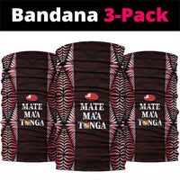 Tonga Rugby Neck Gaiter 2025 Mate Maa Tonga Ngatu Motif - Polynesian Pride
