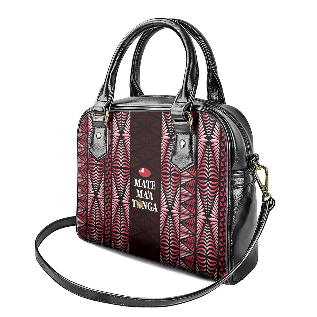 Tonga Rugby Shoulder Handbag 2025 Mate Maa Tonga Ngatu Motif - Polynesian Pride