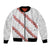 White Sunday Tonga Fakame Bomber Jacket Tongan Ngatu Heilala Lei - Polynesian Pride