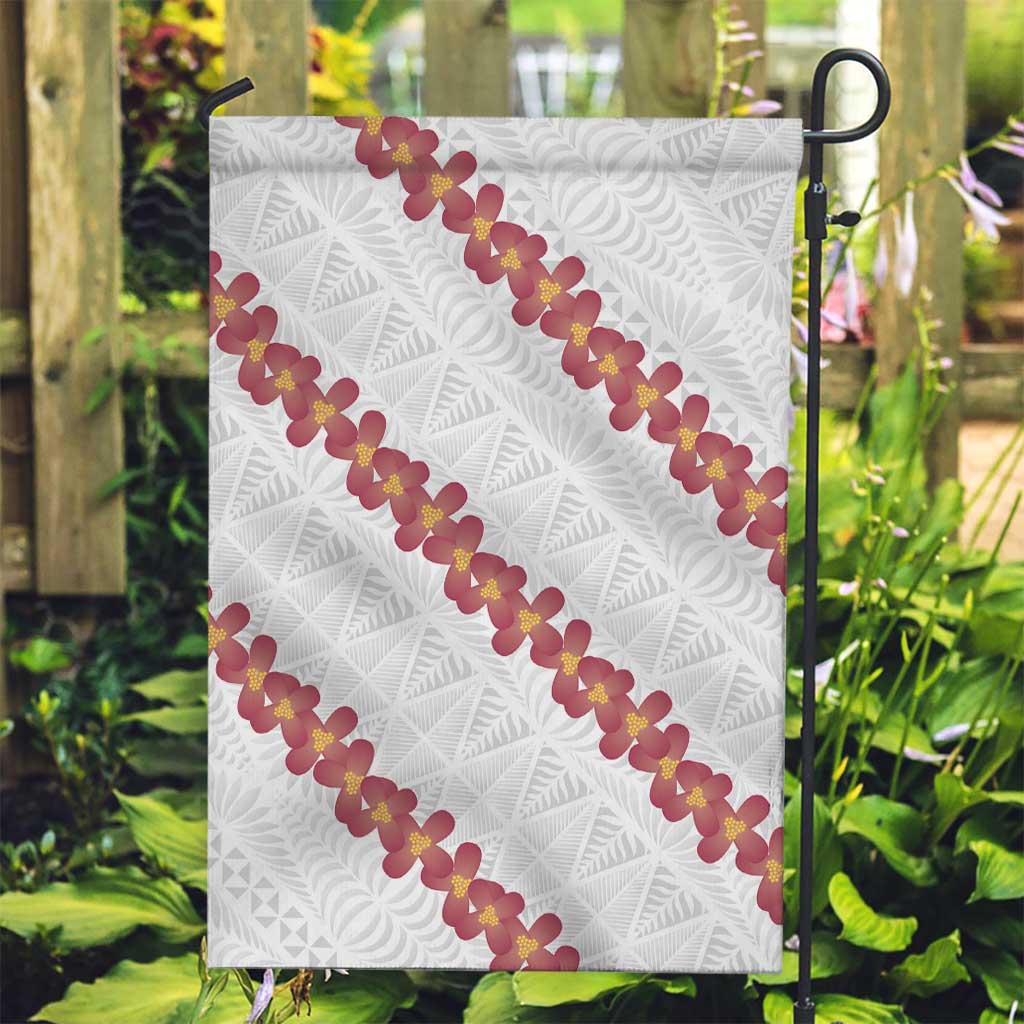 White Sunday Tonga Fakame Garden Flag Tongan Ngatu Heilala Lei - Polynesian Pride