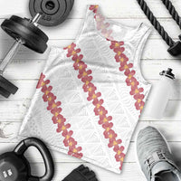 White Sunday Tonga Fakame Men Tank Top Tongan Ngatu Heilala Lei - Polynesian Pride