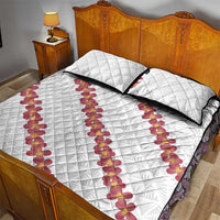 White Sunday Tonga Fakame Quilt Bed Set Tongan Ngatu Heilala Lei - Polynesian Pride