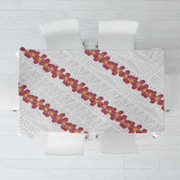 White Sunday Tonga Fakame Tablecloth Tongan Ngatu Heilala Lei - Polynesian Pride