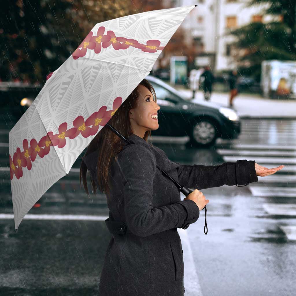 White Sunday Tonga Fakame Umbrella Tongan Ngatu Heilala Lei - Polynesian Pride