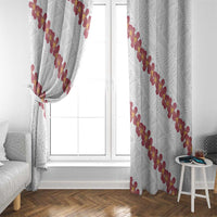 White Sunday Tonga Fakame Window Curtain Tongan Ngatu Heilala Lei - Polynesian Pride