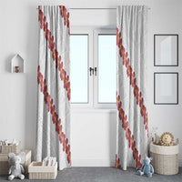 White Sunday Tonga Fakame Window Curtain Tongan Ngatu Heilala Lei - Polynesian Pride