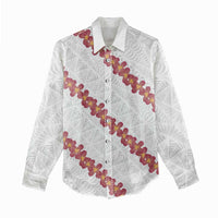 White Sunday Tonga Fakame Women Casual Shirt Tongan Ngatu Heilala Lei - Polynesian Pride