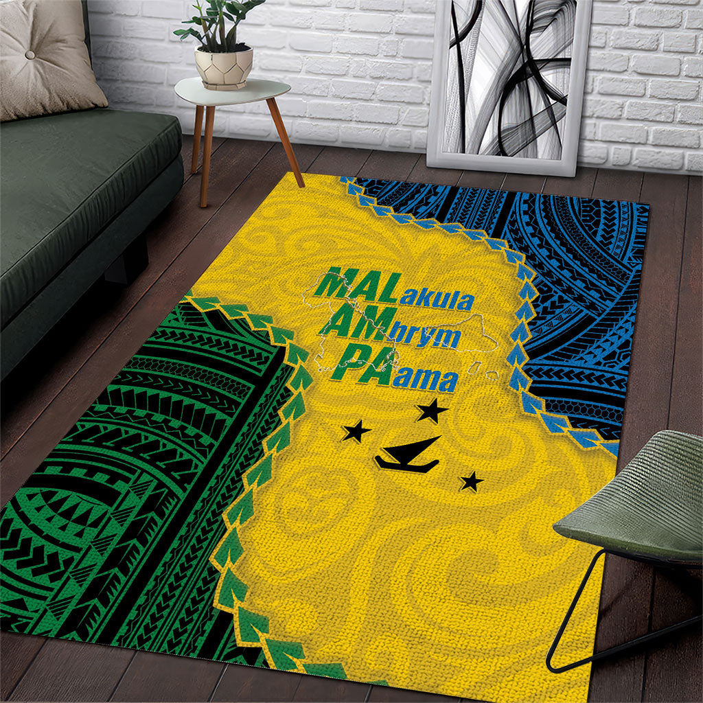 Malampa Province Vanuatu Area Rug Map With Polynesian Pattern LT14 Multicolor - Polynesian Pride