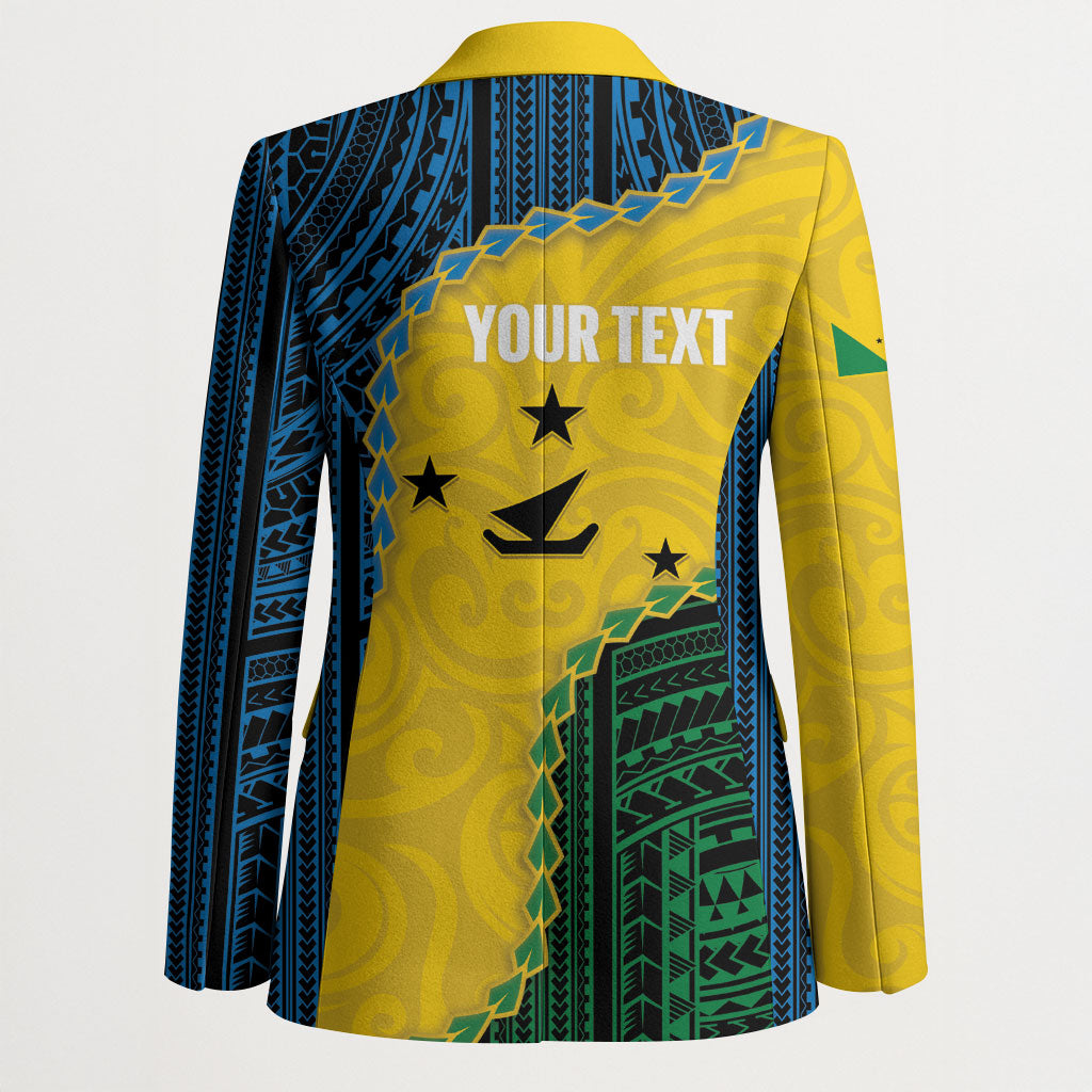 Personalised Malampa Province Vanuatu Blazer Map With Polynesian Pattern LT14 - Polynesian Pride
