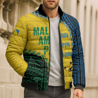 Personalised Malampa Province Vanuatu Bomber Puffer Jacket Map With Polynesian Pattern LT14 - Polynesian Pride
