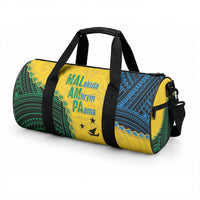 Malampa Province Vanuatu Duffle Bag Map With Polynesian Pattern