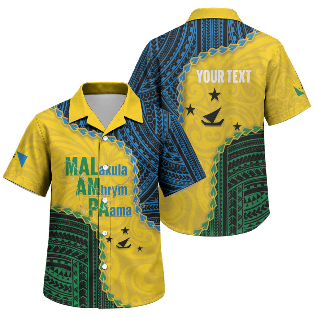 Personalised Malampa Province Vanuatu Family Matching Long Sleeve Bodycon Dress and Hawaiian Shirt Map With Polynesian Pattern LT14 Son's Shirt Multicolor - Polynesian Pride