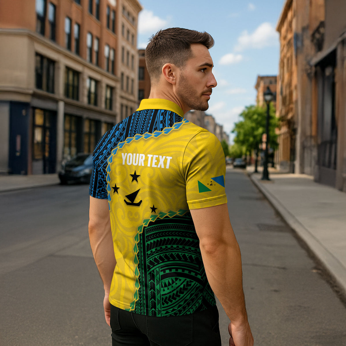 Personalised Malampa Province Vanuatu Zipper Polo Shirt Map With Polynesian Pattern LT14 - Polynesian Pride