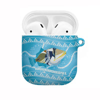 Aloha Hawaii Humuhumu Reef Triggerfish AirPods Case Hawaiian Leis Kakau Pattern LT14 Blue - Polynesian Pride