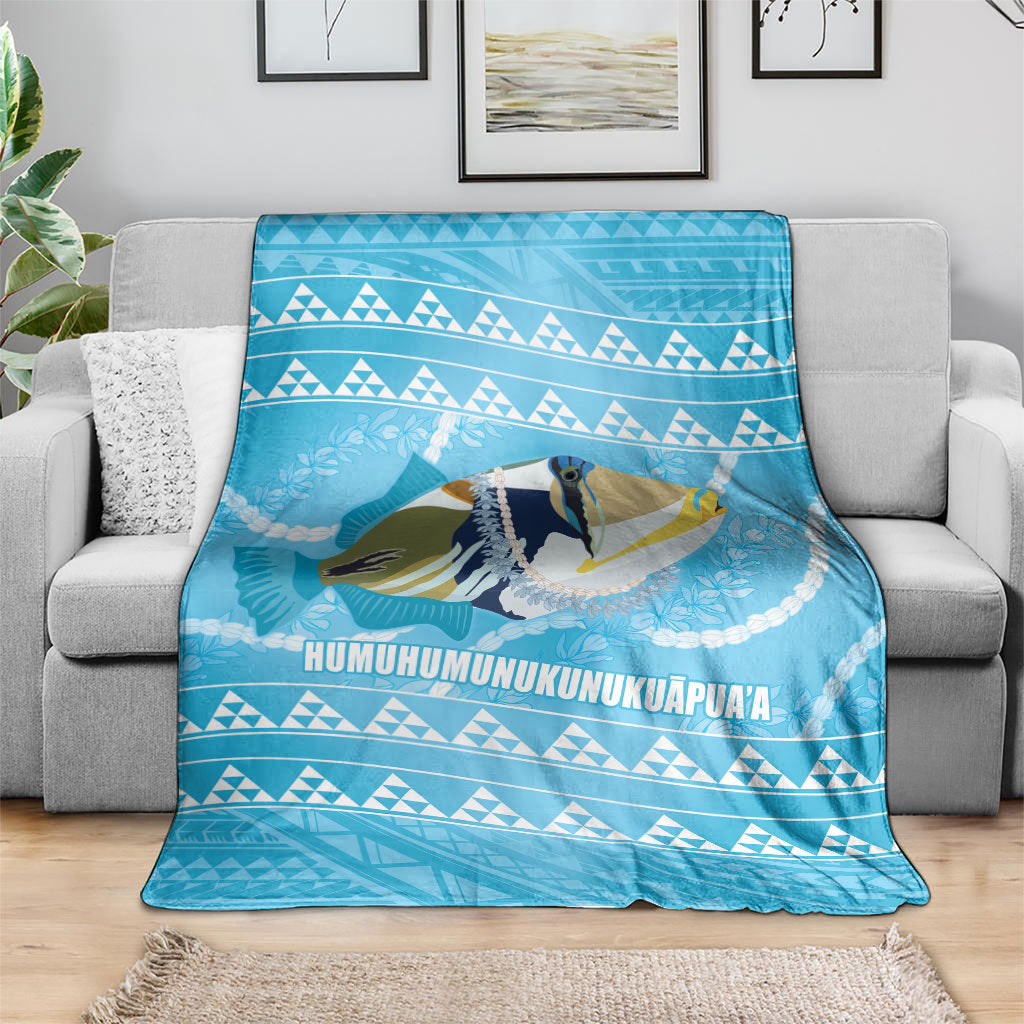 Aloha Hawaii Humuhumu Reef Triggerfish Blanket Hawaiian Leis Kakau Pattern LT14 - Polynesian Pride