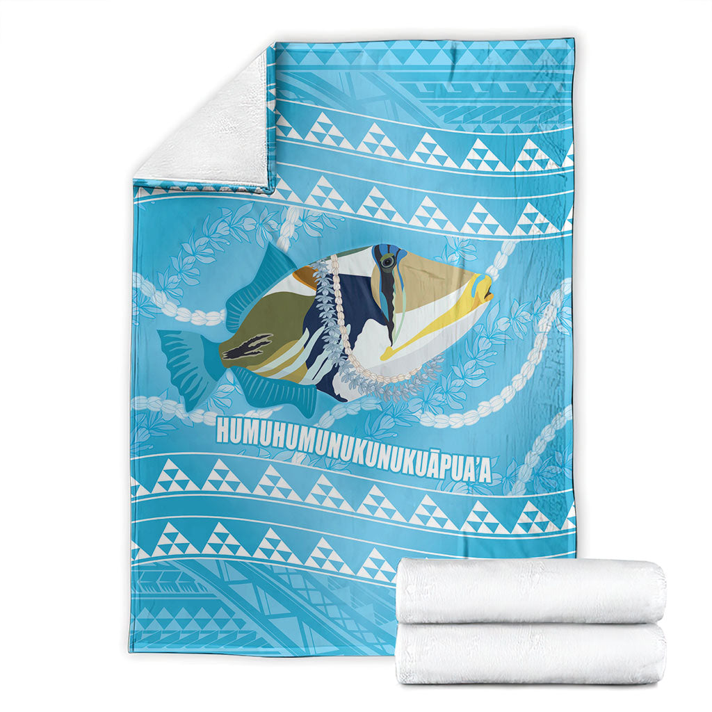 Aloha Hawaii Humuhumu Reef Triggerfish Blanket Hawaiian Leis Kakau Pattern LT14 - Polynesian Pride