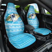 Aloha Hawaii Humuhumu Reef Triggerfish Car Seat Cover Hawaiian Leis Kakau Pattern LT14 One Size Blue - Polynesian Pride