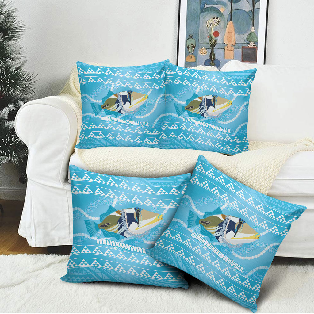 Aloha Hawaii Humuhumu Reef Triggerfish Pillow Cover Hawaiian Leis Kakau Pattern LT14 - Polynesian Pride