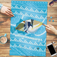 Aloha Hawaii Humuhumu Reef Triggerfish Puzzle Hawaiian Leis Kakau Pattern LT14 Blue - Polynesian Pride