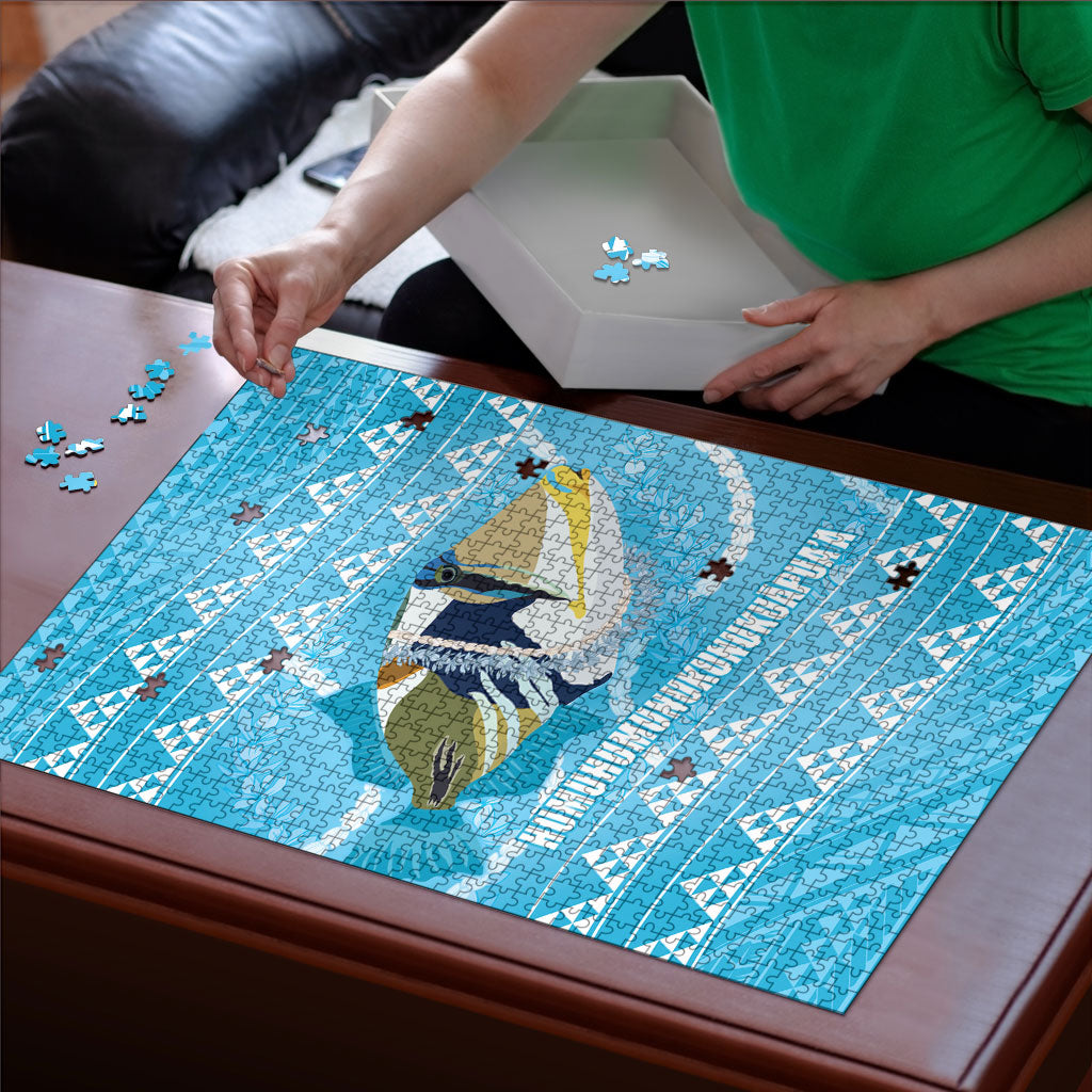 Aloha Hawaii Humuhumu Reef Triggerfish Puzzle Hawaiian Leis Kakau Pattern LT14 - Polynesian Pride