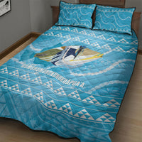 Aloha Hawaii Humuhumu Reef Triggerfish Quilt Bed Set Hawaiian Leis Kakau Pattern LT14 - Polynesian Pride