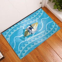 Aloha Hawaii Humuhumu Reef Triggerfish Rubber Doormat Hawaiian Leis Kakau Pattern LT14 - Polynesian Pride