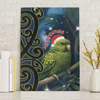 New Zealand Christmas Canvas Wall Art Cute Kakapo Meri Kirihimete Maori Koru