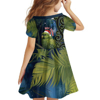 New Zealand Christmas Family Matching Tank Maxi Dress and Hawaiian Shirt Cute Kakapo Meri Kirihimete Maori Koru LT14 - Polynesian Pride
