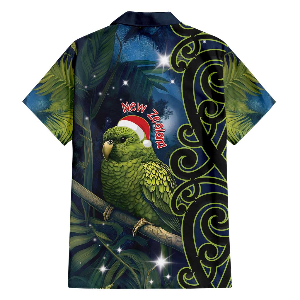 New Zealand Christmas Family Matching Tank Maxi Dress and Hawaiian Shirt Cute Kakapo Meri Kirihimete Maori Koru LT14 - Polynesian Pride