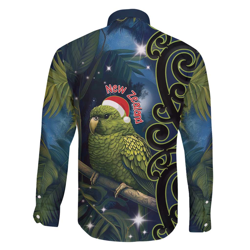 New Zealand Christmas Family Matching Tank Maxi Dress and Hawaiian Shirt Cute Kakapo Meri Kirihimete Maori Koru LT14 - Polynesian Pride