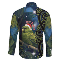 New Zealand Christmas Family Matching Tank Maxi Dress and Hawaiian Shirt Cute Kakapo Meri Kirihimete Maori Koru LT14 - Polynesian Pride
