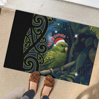 New Zealand Christmas Rubber Doormat Cute Kakapo Meri Kirihimete Maori Koru LT14 - Polynesian Pride