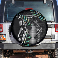 Personalised New Zealand Silver Fern Rugby Spare Tire Cover Paua Shell With Champions Trophy History NZ Forever LT14 - Polynesian Pride