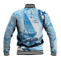 New Zealand Sailing Baseball Jacket Aotearoa Yacht Racing - Born To Sail LT14 - Polynesian Pride