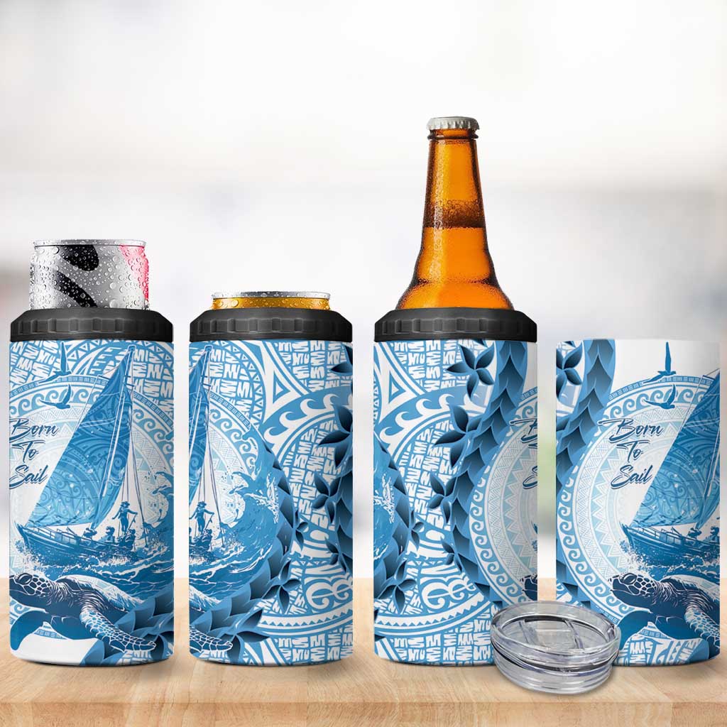 New Zealand Saling 4 in 1 Can Cooler Tumbler Aotearoa Yacht Racing - Born To Sail