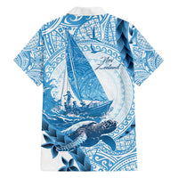 New Zealand Saling Family Matching Off Shoulder Short Dress and Hawaiian Shirt Aotearoa Yacht Racing - Born To Sail