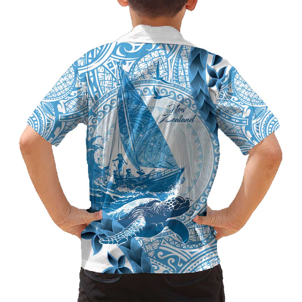 New Zealand Saling Family Matching Puletasi and Hawaiian Shirt Aotearoa Yacht Racing - Born To Sail