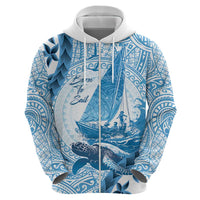 New Zealand Saling Zip Hoodie Aotearoa Yacht Racing - Born To Sail
